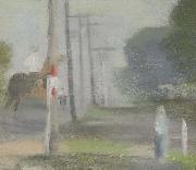 Clarice Beckett Morning Ride, oil on canvas